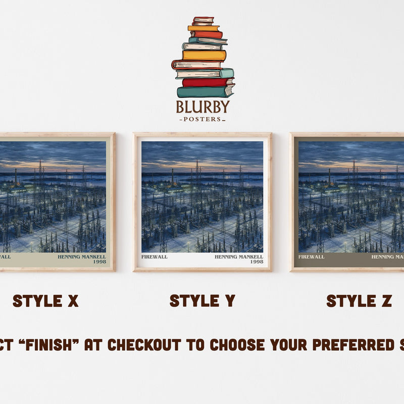 Firewall literary print in frame leaning in hallway – crime wall art