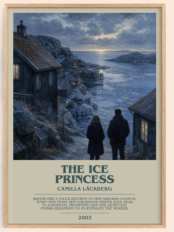 The Ice Princess bookish book poster by Camilla Läckberg – framed literary art print