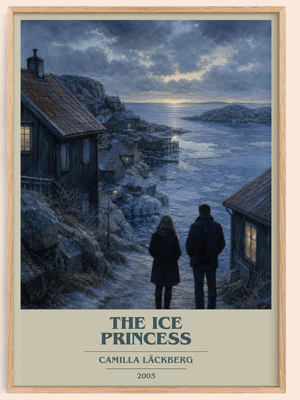 The Ice Princess book cover book poster by Camilla Läckberg – framed literary art print