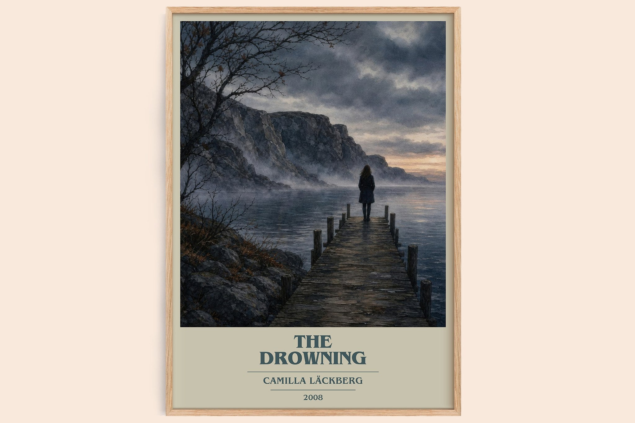 The Drowning Book Cover Poster by Camilla Läckberg