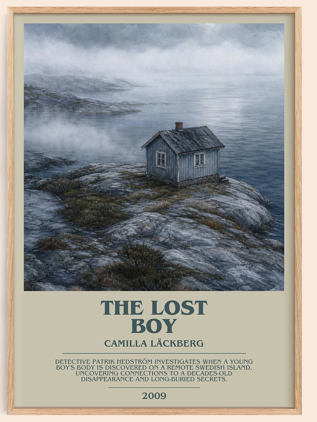 The Lost Boy bookish book poster by Camilla Läckberg – framed literary art print