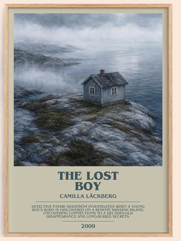 The Lost Boy bookish book poster by Camilla Läckberg – framed literary art print