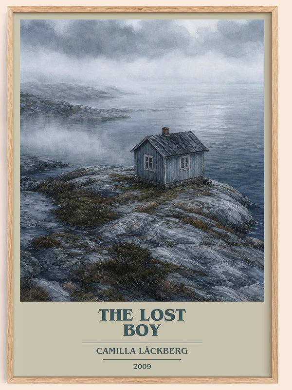 The Lost Boy book cover book poster by Camilla Läckberg – framed literary art print