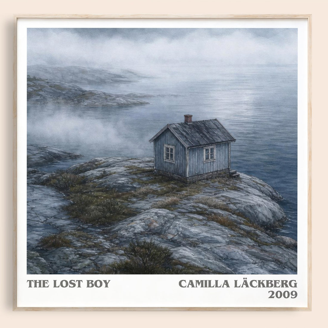 The Lost Boy literary book poster by Camilla Läckberg – framed literary art print