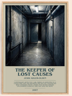 The Keeper of Lost Causes bookish book poster by Jussi Adler-Olsen – framed literary art print