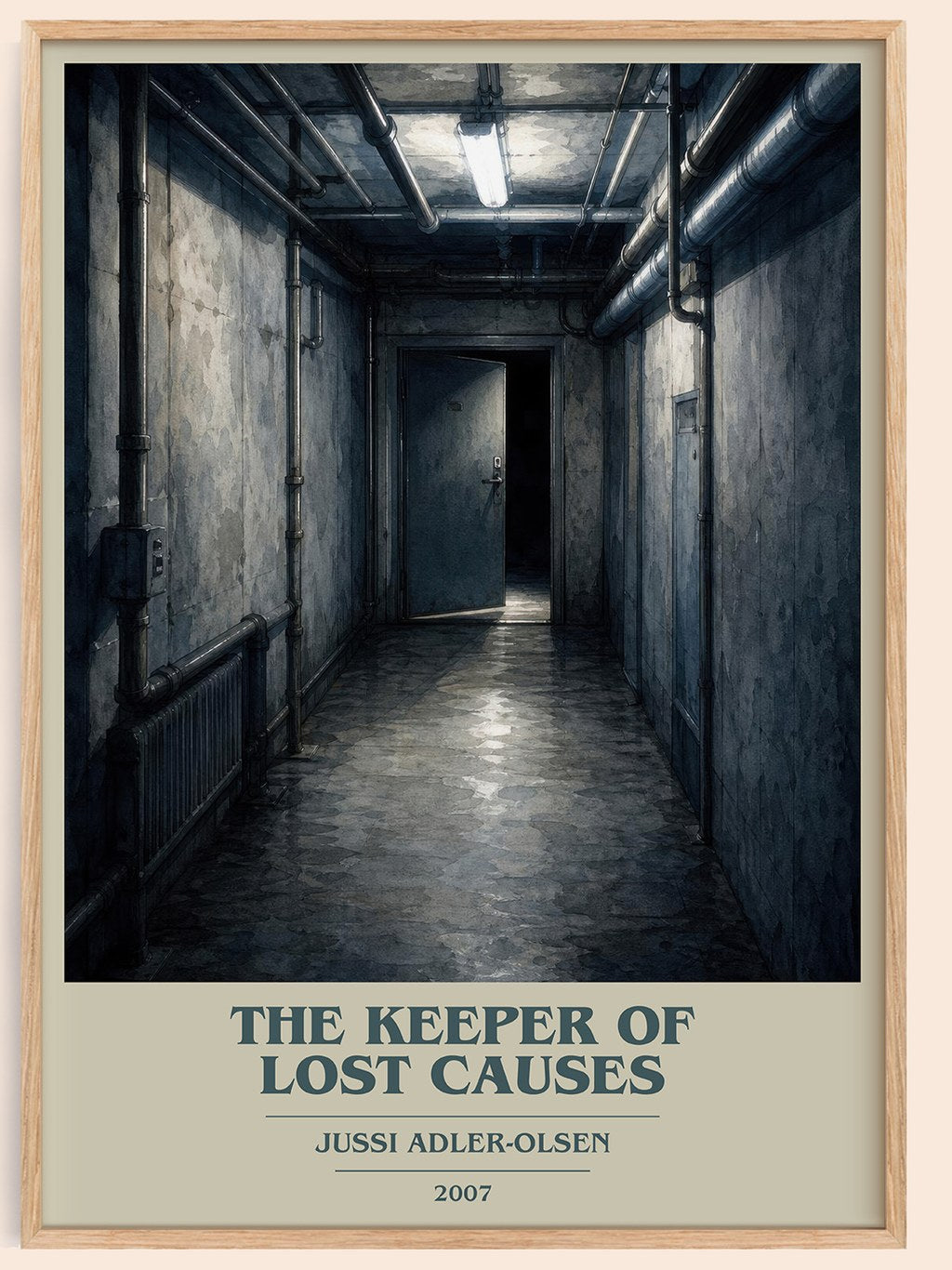 The Keeper of Lost Causes book cover book poster by Jussi Adler-Olsen – framed literary art print