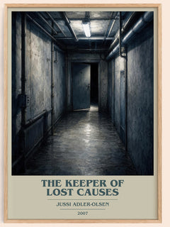 The Keeper of Lost Causes book cover book poster by Jussi Adler-Olsen – framed literary art print
