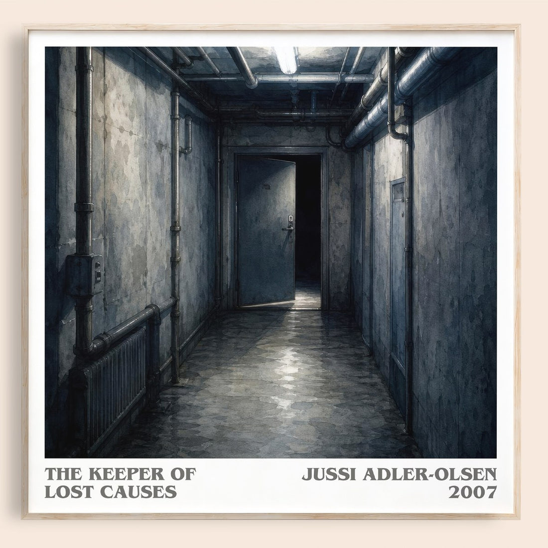 The Keeper of Lost Causes literary book poster by Jussi Adler-Olsen – framed literary art print