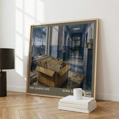 The Absent One literary print framed by window – literary home decor
