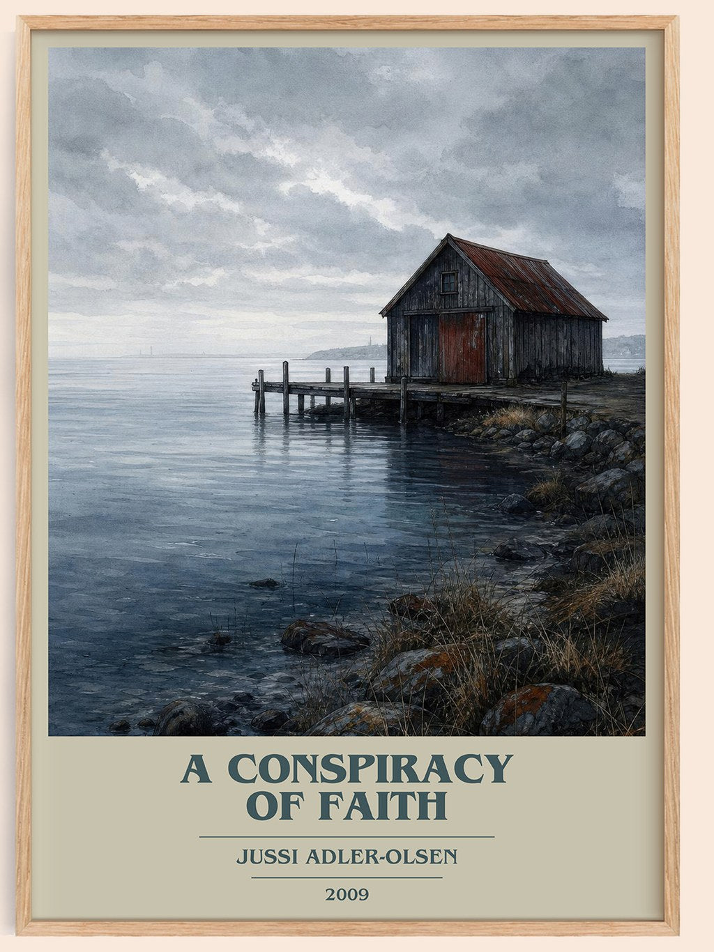 A Conspiracy of Faith book cover book poster by Jussi Adler-Olsen – framed literary art print