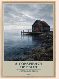 A Conspiracy of Faith book cover book poster by Jussi Adler-Olsen – framed literary art print