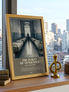 The Purity of Vengeance bookish print framed by window – literary home decor