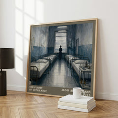 The Purity of Vengeance literary print framed by window – literary home decor