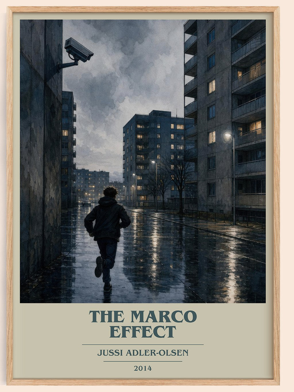 The Marco Effect book cover book poster by Jussi Adler-Olsen – framed literary art print