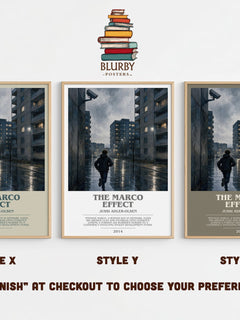 The Marco Effect Bookish Wall Art by Jussi Adler-Olsen – Style X, Y and Z side by side – choose your finish