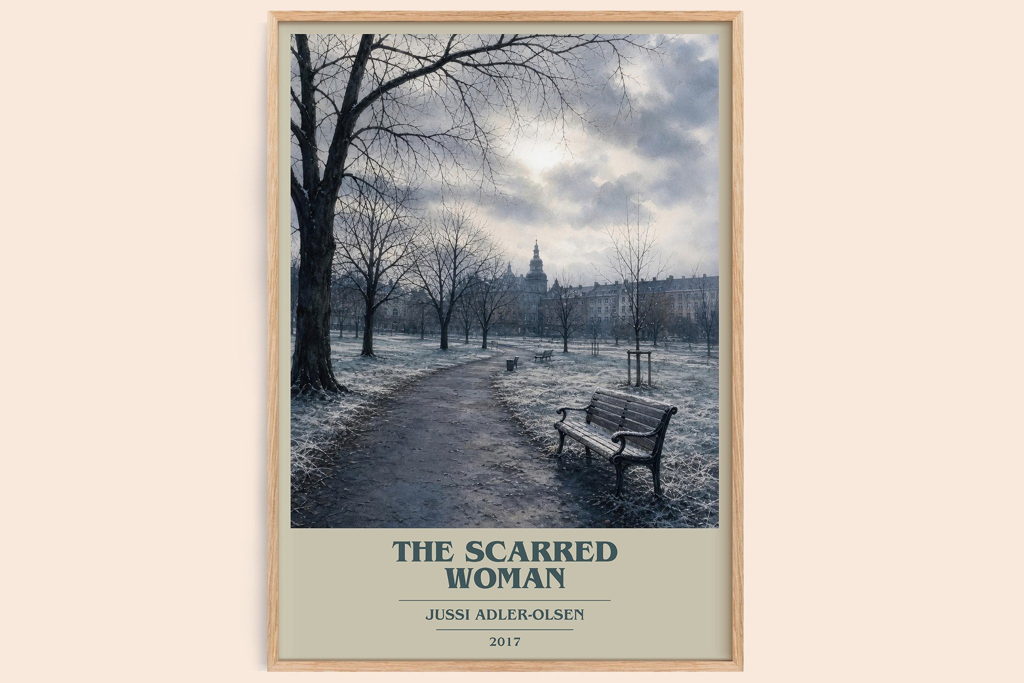 The Scarred Woman Book Cover Poster by Jussi Adler-Olsen