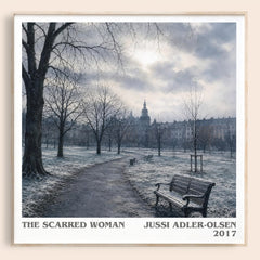 The Scarred Woman literary book poster by Jussi Adler-Olsen – framed literary art print