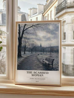 The Scarred Woman book cover poster colour and style options – Jussi Adler-Olsen book art