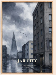 Jar City watercolour book poster by Arnaldur Indriðason – framed literary art print