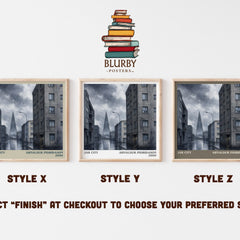 Jar City literary print in frame leaning in hallway – crime wall art