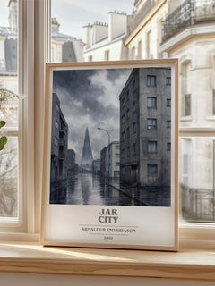 Jar City book cover poster colour and style options – Arnaldur Indriðason book art