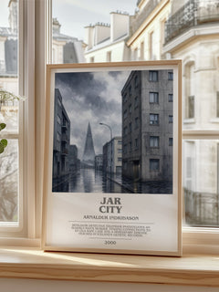 Jar City bookish poster colour and style options – Arnaldur Indriðason book art