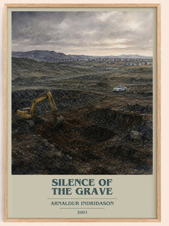 Silence of the Grave Book Cover Poster by Arnaldur Indriðason – framed poster