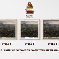 Silence of the Grave literary print in frame leaning in hallway – crime wall art