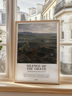 Silence of the Grave bookish poster colour and style options – Arnaldur Indriðason book art