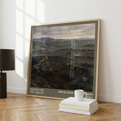 Silence of the Grave literary print framed by window – literary home decor