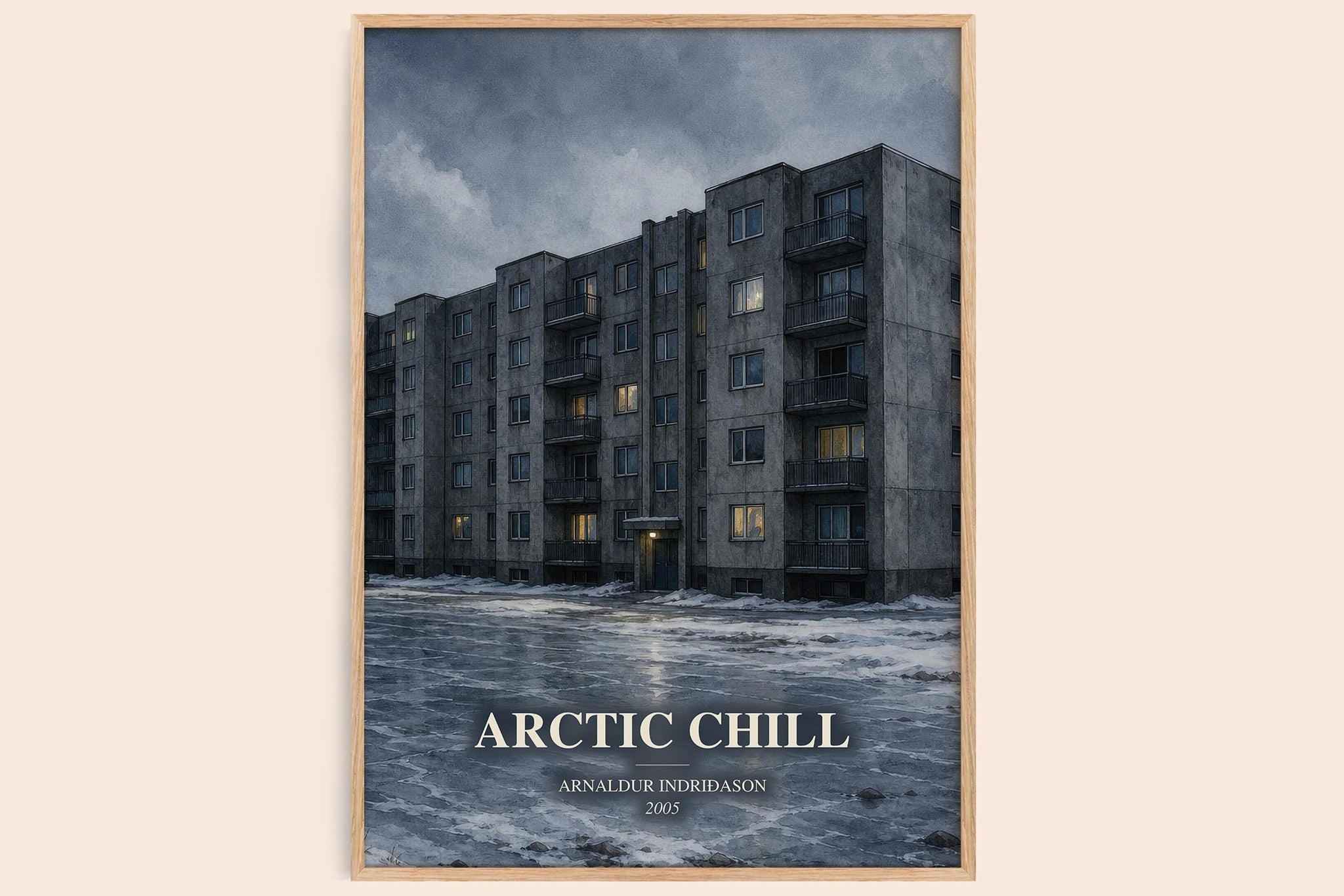 Arctic Chill Book Watercolour Illustration by Arnaldur Indriðason