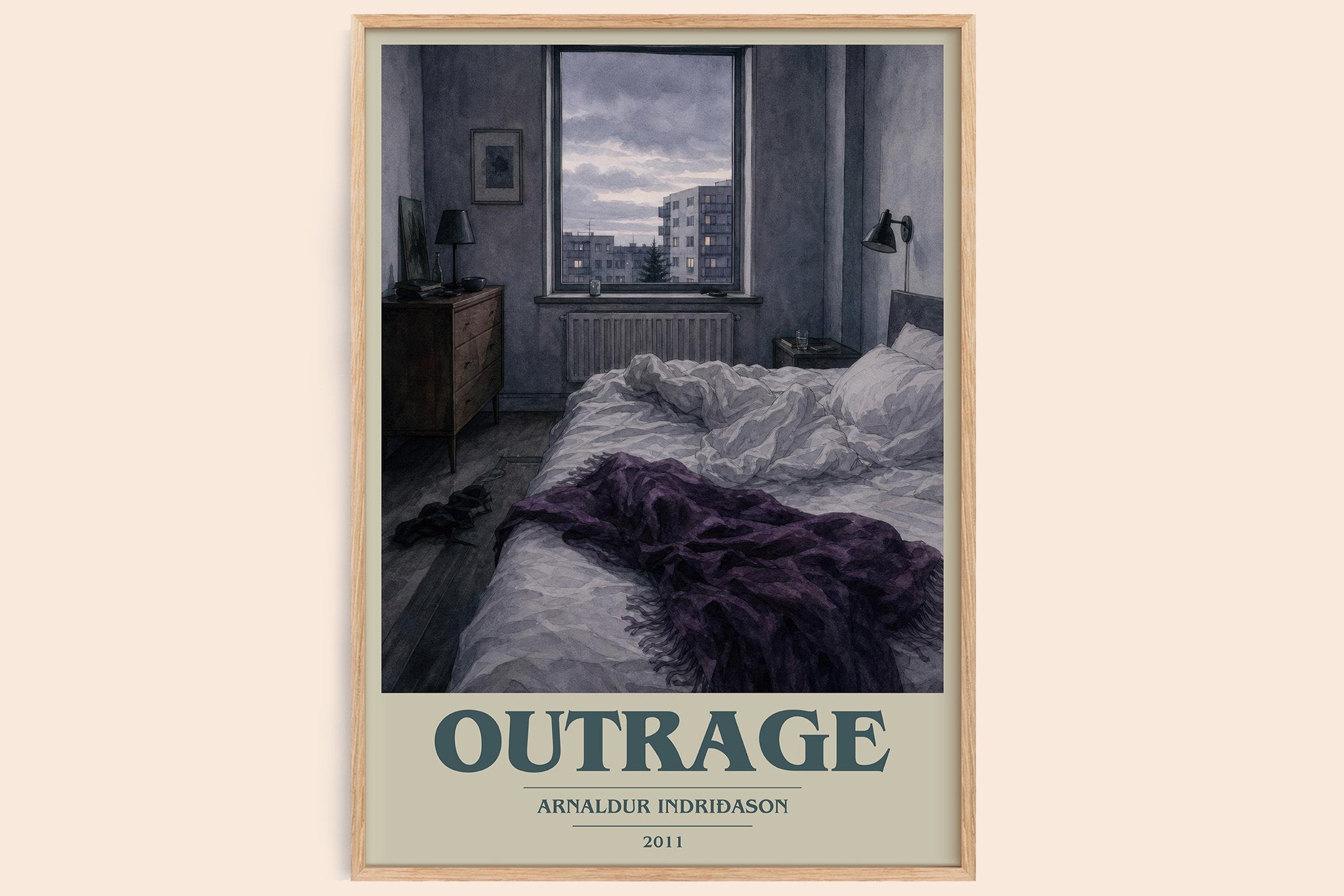 Outrage Book Cover Poster by Arnaldur Indriðason