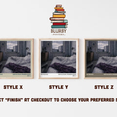 Outrage literary print in frame leaning in hallway – crime wall art