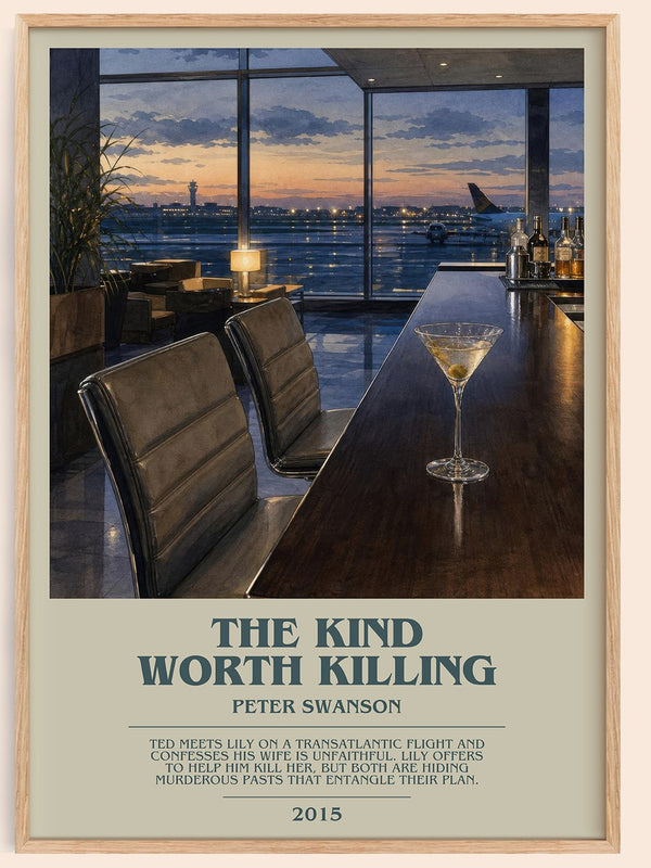 The Kind Worth Killing bookish book poster by Peter Swanson – framed literary art print