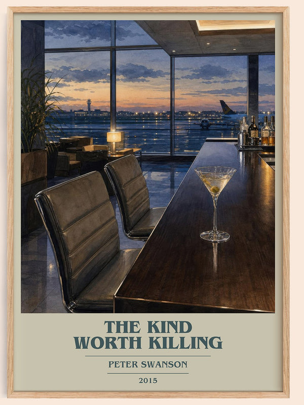 The Kind Worth Killing book cover book poster by Peter Swanson – framed literary art print