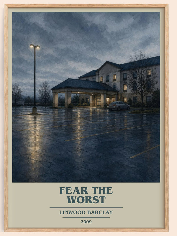 Fear the Worst book cover book poster by Linwood Barclay – framed literary art print