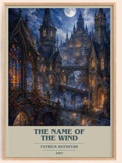 The Name of the Wind book cover book poster by Patrick Rothfuss – framed literary art print