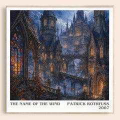 The Name of the Wind literary book poster by Patrick Rothfuss – framed literary art print