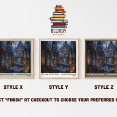 The Name of the Wind literary print in frame leaning in hallway – fantasy wall art