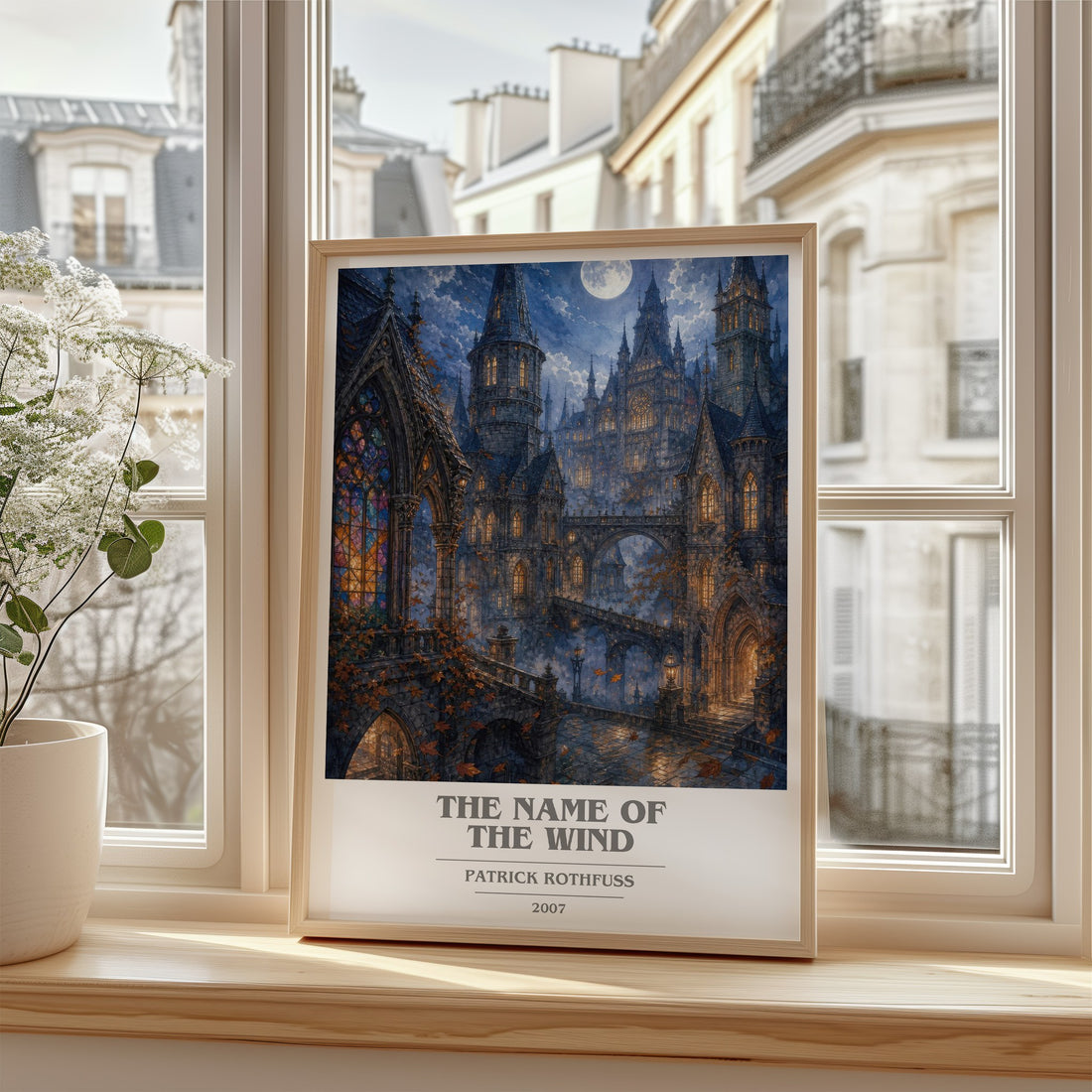 The Name of the Wind book cover poster colour and style options – Patrick Rothfuss book art
