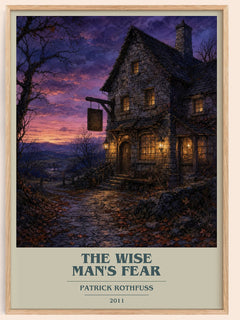 The Wise Man's Fear book cover book poster by Patrick Rothfuss – framed literary art print