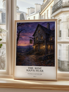 The Wise Man's Fear book cover poster colour and style options – Patrick Rothfuss book art