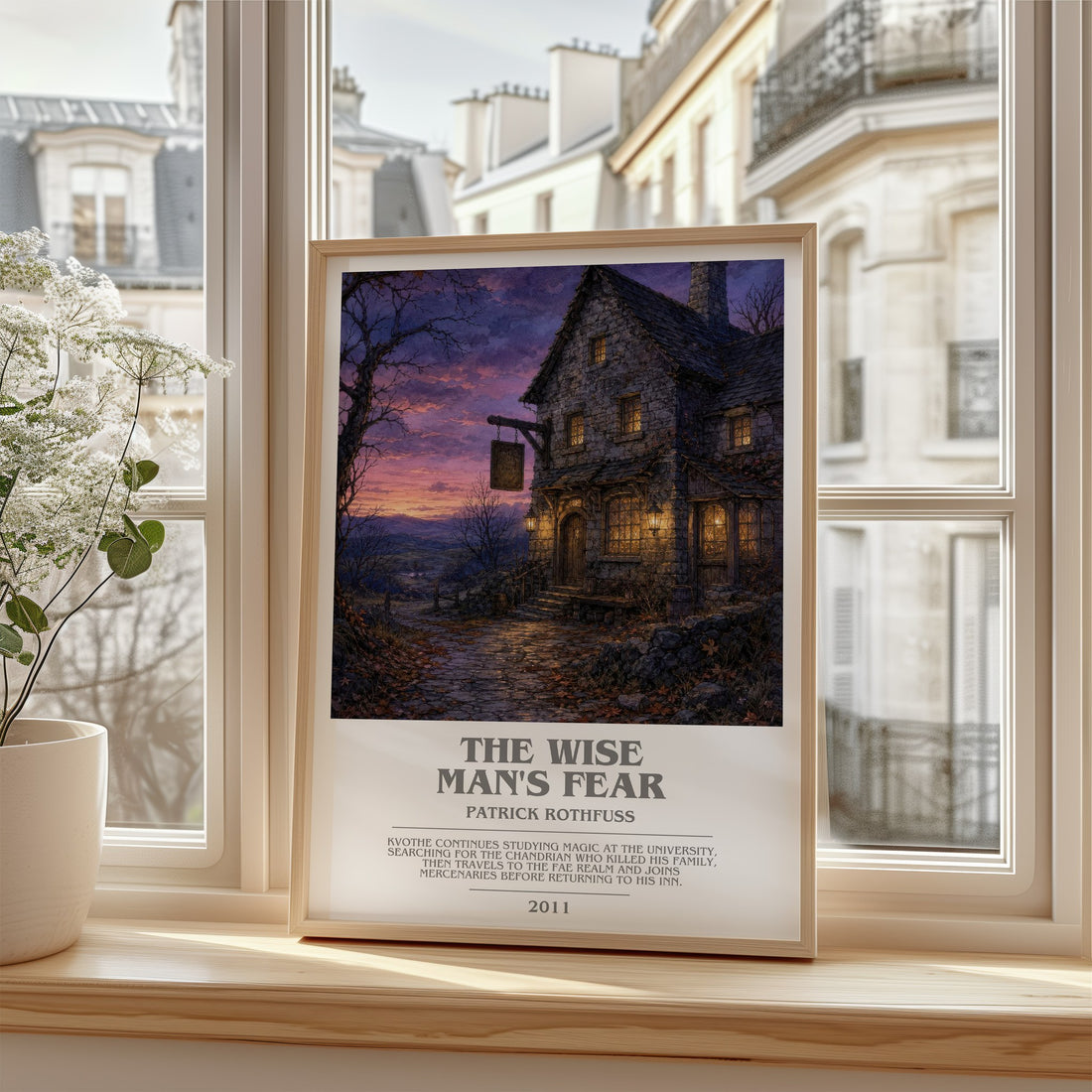 The Wise Man's Fear bookish poster colour and style options – Patrick Rothfuss book art