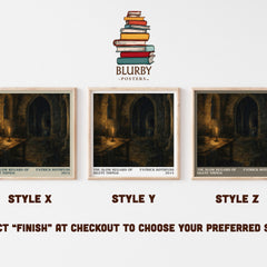 The Slow Regard of Silent Things literary print in frame leaning in hallway – fantasy wall art