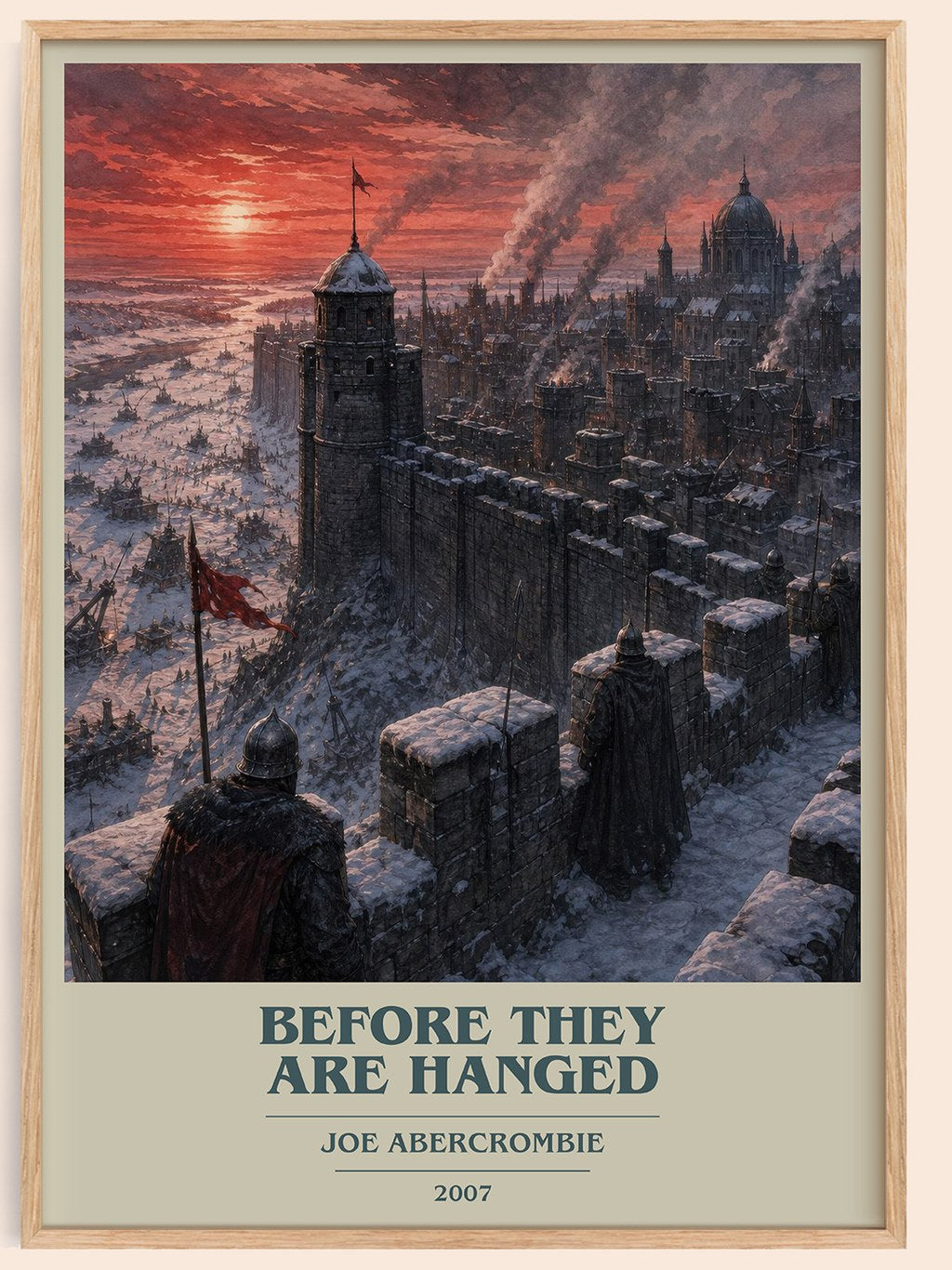Before They Are Hanged book cover book poster by Joe Abercrombie – framed literary art print
