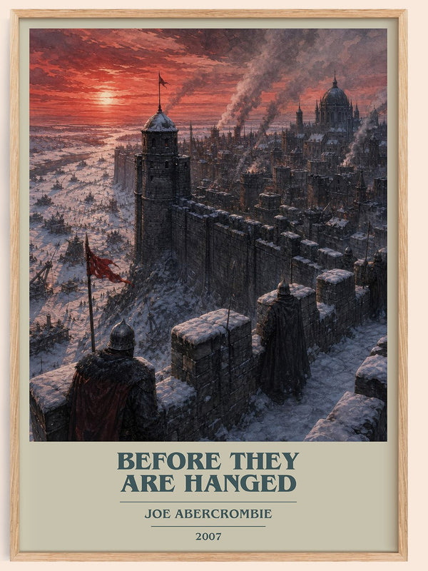 Before They Are Hanged book cover book poster by Joe Abercrombie – framed literary art print