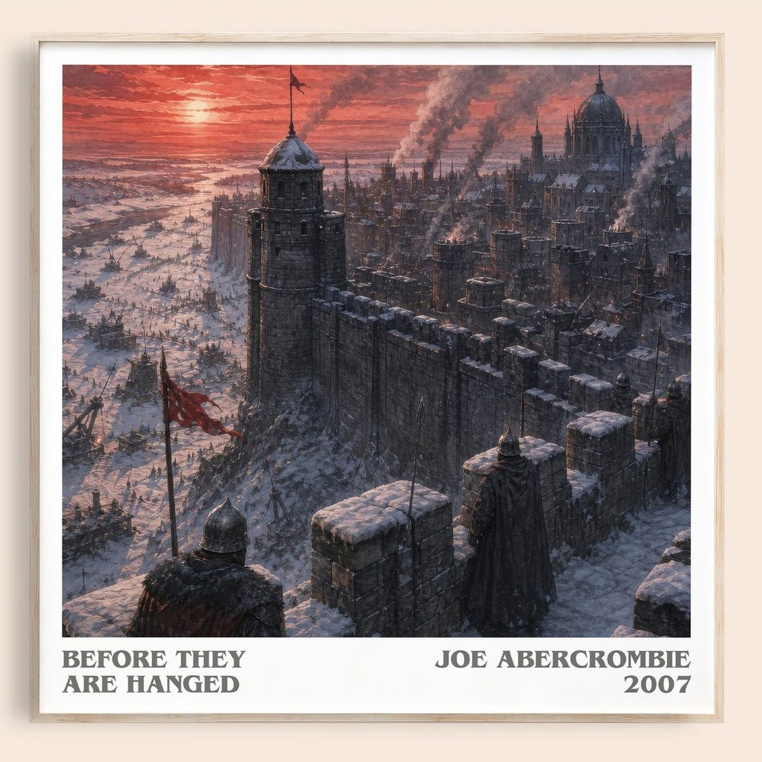 Before They Are Hanged literary book poster by Joe Abercrombie – framed literary art print