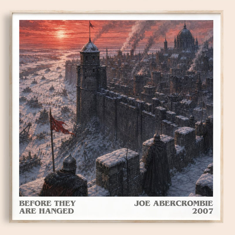 Before They Are Hanged literary book poster by Joe Abercrombie – framed literary art print