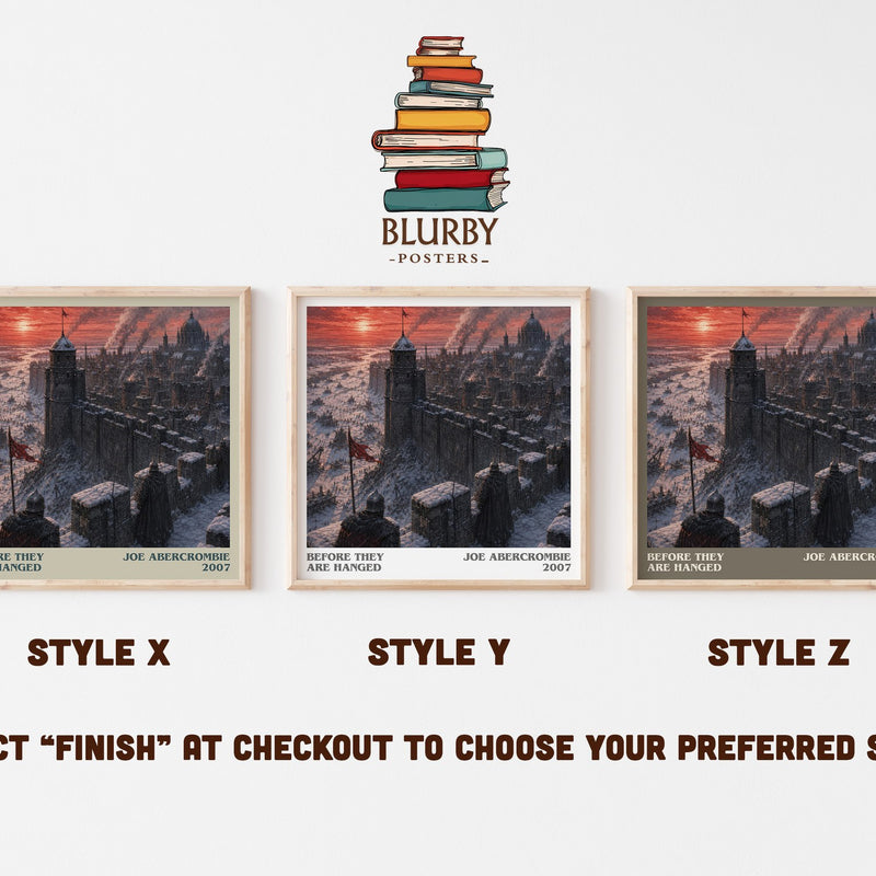 Before They Are Hanged literary print in frame leaning in hallway – fantasy wall art