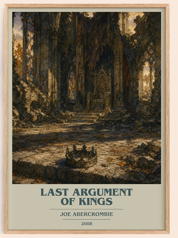 Last Argument of Kings book cover book poster by Joe Abercrombie – framed literary art print